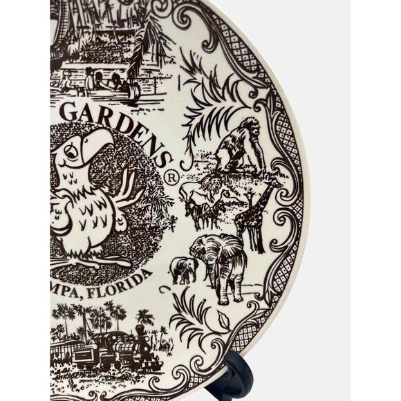 1970s Busch Gardens Florida Souvenir Collectible Plate Spin Original USA 10" - Picture 5 of 8